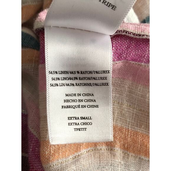 Rails Women's XS Stripe Tie Front Button Up Shirt - Picture 7 of 8